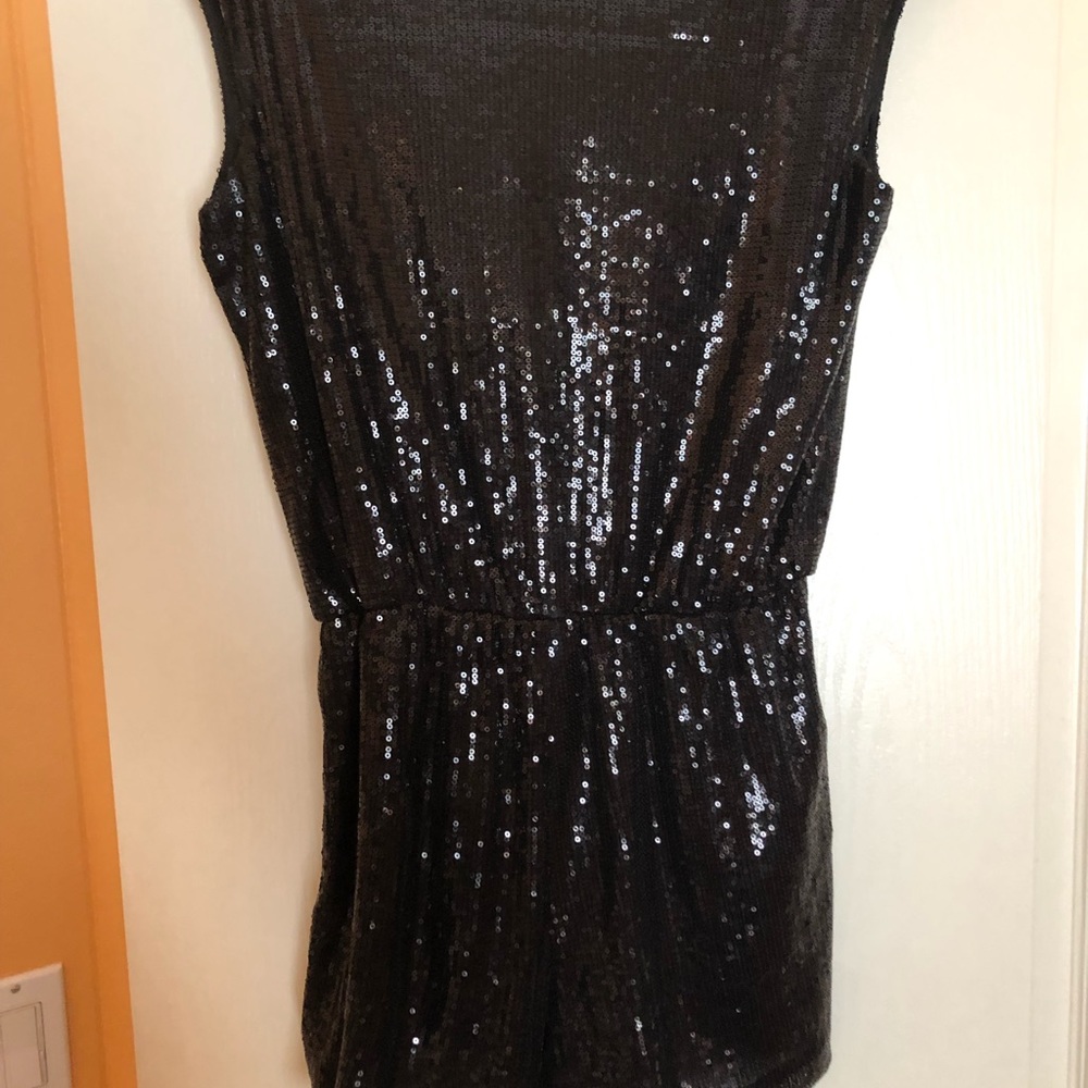 Black Sequin Romper - image 6